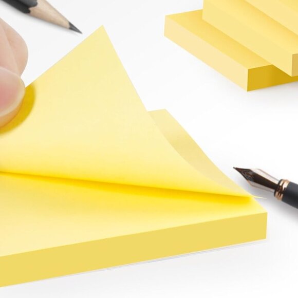 12 Pads Pop Up Sticky Notes 3x3 Refills, Canary Yellow Strong Adhesive Post, Sui - Picture 3 of 7